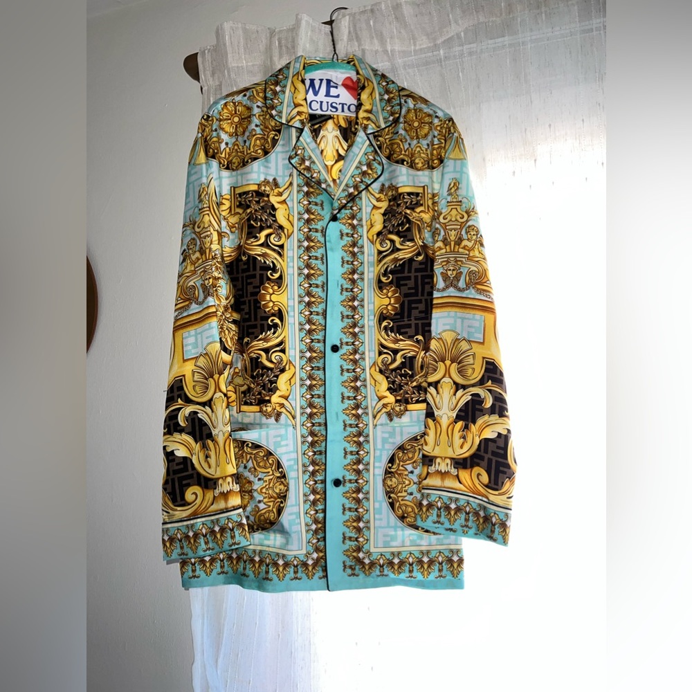 Fendace gold baroque pyjama top